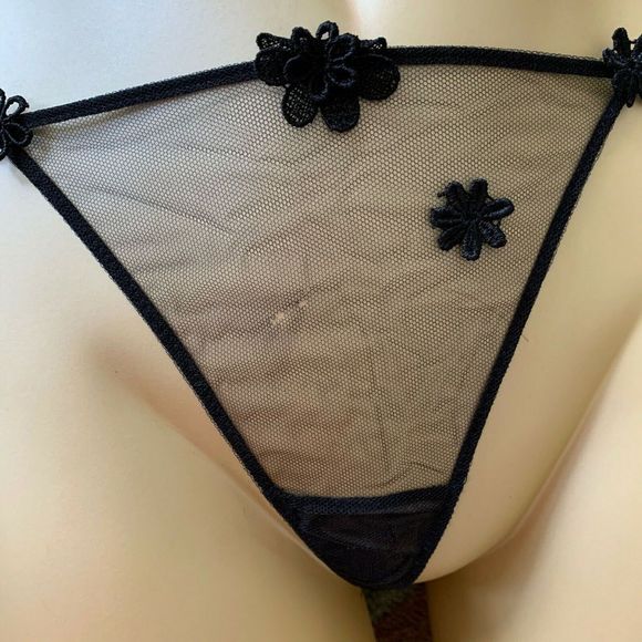 Victoria's Secret DESIGNER COLLECTION 34B,36C CORSET SET BLACK floral embroidery - Picture 10 of 15